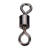 100pcs High Strength Fishing Swivels Ball Bearing Swivels Stainless Fishing Swivels Saltwater Corrosion Resistance Rolling Barrel Swivel for Saltwater & Freshwater Fishing 6# view 1