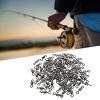 100pcs High Strength Fishing Swivels Ball Bearing Swivels Stainless Fishing Swivels Saltwater Corrosion Resistance Rolling Barrel Swivel for Saltwater & Freshwater Fishing 6# view 3