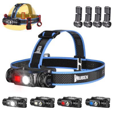 WUBEN H1 Pro Rechargeable Headlamp, 1200 High Lumen Ultra Bright LED Head Lamp, 11 Modes 180Adjustable IP68 Headlight with Red Light for Outdoors Camping Hunting Hiking Running Fishing Gear