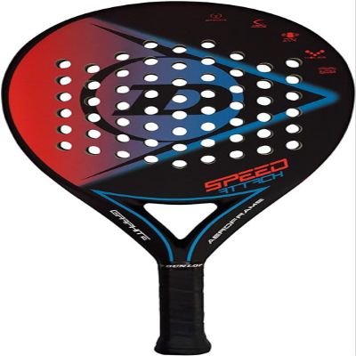 Dunlop Sports 2022 Speed Attack Padel Racket, Black/Red/Blue