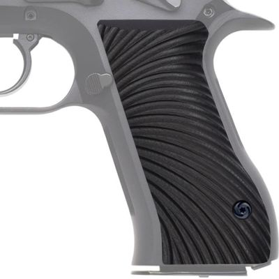 Guuun G10 Grips for Jericho 941 F9 Full Size OPS Starburst Texture - Black