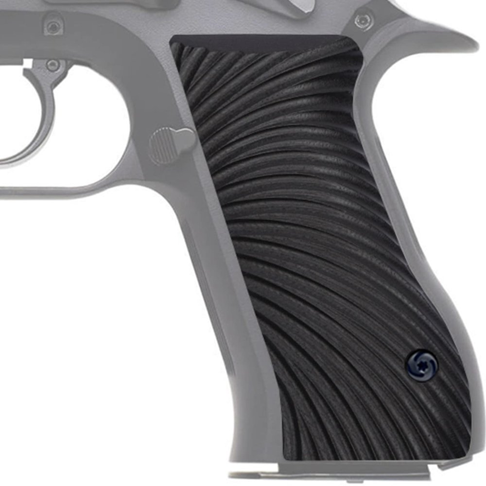 Guuun G10 Grips for Jericho 941 F9 Full Size OPS Starburst Texture - Black