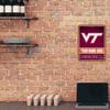 Rico Industries NCAA Virginia Tech Hokies Personalized/Custom Metal 8.5" x 11" Parking Sign - Home Dcor - Indoor/Outdoor view 3