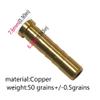 50 Grain Archery Arrow Copper Insert Screw Copper Brass Arrow Inserts Arrowheads Connector,for Diameter.244 Arrow Shaft Archery Accessories(12 PCS) view 2