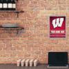 Rico Industries NCAA Wisconsin Badgers Standard Personalized/Custom Metal 8.5" x 11" Parking Sign - Home Dcor - Indoor/Outdoor view 3