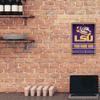 Rico Industries NCAA LSU Tigers Personalized/Custom Metal 8.5" x 11" Parking Sign - Home Dcor - Indoor/Outdoor view 3