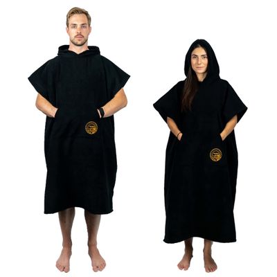 Long Beach SURF CO Surf Poncho | Wetsuit Changing Towel Hoodie with Pocket | Quick Dry Hooded Beach Towel
