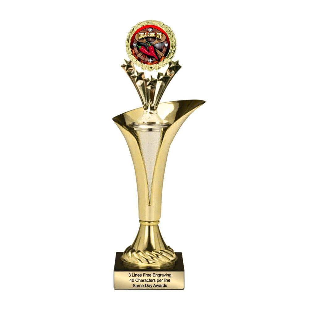 Same Day Awards Typhoon Chili Cook Off Trophy Cup 14" Custom Engraved Award for Chili Cookoffs Food Festivals Cooking Contests and Chef Recognition