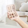 VOMNA Mini Jewelry Travel Case,Small Jewelry Box,Traveling Jewelry Organizer,Portable Jewellery Storage Holder for Rings Earrings Necklace Bracelet Bangle for Girls Women(Pink - 1 pack) view 3