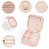 VOMNA Mini Jewelry Travel Case,Small Jewelry Box,Traveling Jewelry Organizer,Portable Jewellery Storage Holder for Rings Earrings Necklace Bracelet Bangle for Girls Women(Pink - 1 pack) view 4