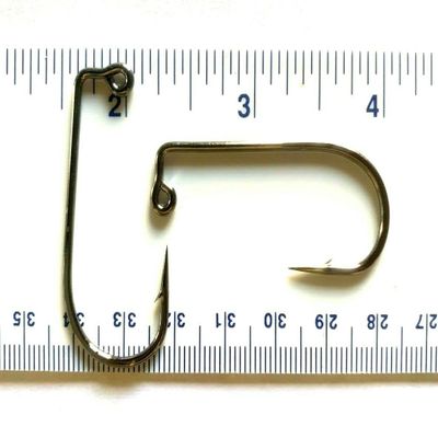 1000 Gerry's Tackle 32833 2X Strength Black Nickel 90 Degree Round Bend Jig Hooks Size 4/0 - Bulk Hooks