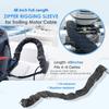 48 Inch Full-Length Zipper Rigging Sleeve for Trolling Motor Cable Organized, UV-Resistant, Weather-Resistant Wire Cord Protector Wrap Cover view 2