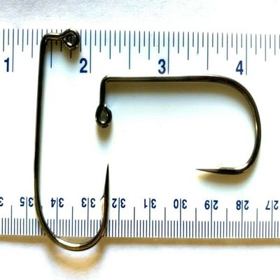 1000 Gerry's Tackle 32833 2X Strength Black Nickel 90 Degree Round Bend Jig Hooks Size 5/0 - Bulk Hooks