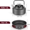 Sxdthy Camping Cookware Set,3-4 People Portable Cooking Set,Camping Cookware Mess Kit,Lightweight Pot Pan Mini,Cups Dishes Forks Spoons Kit view 2