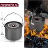 Sxdthy Camping Cookware Set,3-4 People Portable Cooking Set,Camping Cookware Mess Kit,Lightweight Pot Pan Mini,Cups Dishes Forks Spoons Kit view 3