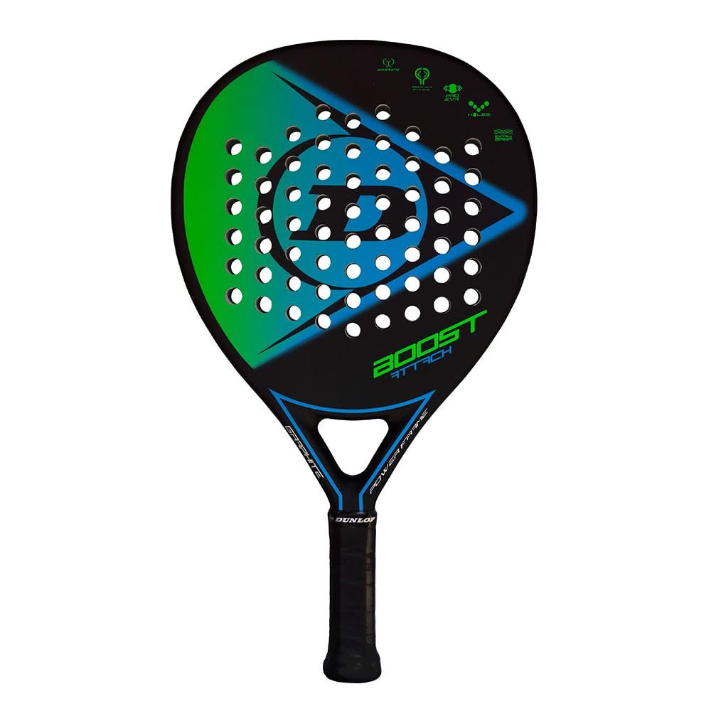 Dunlop Boost Attack Padel Racket, Green/Blue/Black