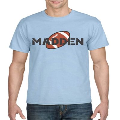 ALLNTRENDS Madden Football Shirt Sport Graphic Men's T-Shirt (XL, Light Blue)