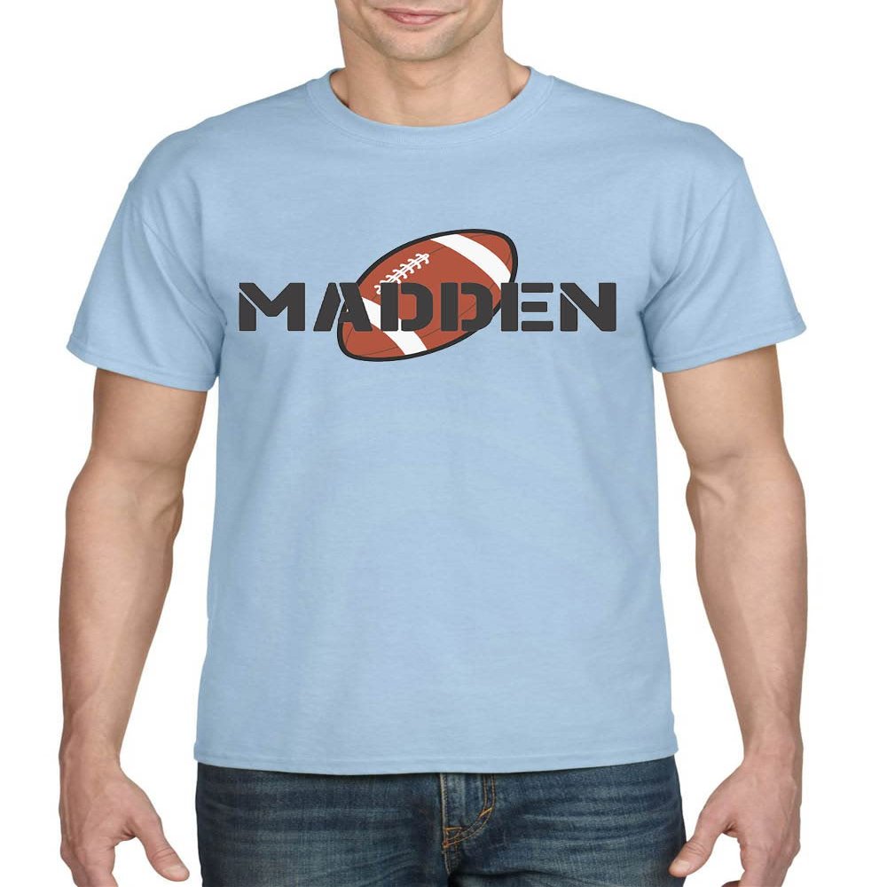 ALLNTRENDS Madden Football Shirt Sport Graphic Men's T-Shirt (XL, Light Blue)