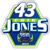 Nascar #43 Erik Jones 4-Inch Vinyl Decal Sticker view 1