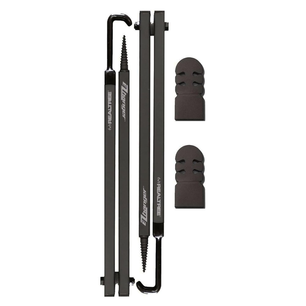 Realtree EZ Hanger  23" 2-Arm Bow Hanger with Arrow Holders  Tree Screw Mount for Treestand Hunting  Holds Bows & Arrows