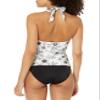 Tommy Hilfiger Women's Tankini Swimsuit Top , Blossom White/Black , X-Small view 2