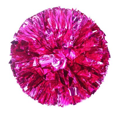 2 Pack pom poms Cheerleading with Baton Handle Plastic Ring Cheer Poms Cheerleading Pompoms for Sports Party Dance Team Accessories Cheering Squad Spirit (Rose Red (4 Pack))