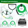 Water Sport Lines, Waterski Ropes Trick Handle 75 Foot 4 Section Phat Grip Thick Thermal Boat Wakeboard Water Sports Tow Rope, Green&Black view 2