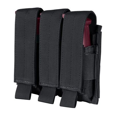 Hook and Loop Tactical Triple Multi-Purpose Modular Mag Pouch - Black
