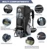 Night Cat Hiking Backpacks 70L Camping Backpacking Packs for Men Women Lightweight Outdoor for Mountaineering Traveling, No Internal Frame view 4