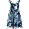 Bonny Billy Girls' Spaghetti Straps Casual Bohemian Beach Maxi Long Dress Size 10-11 Dark Blue view 3