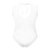 Sywiyi Fishnet Bodysuit Teddy Babydoll Lingerie for Women Mesh Sheer One Piece Monokini Swimsuits White One Size view 2