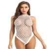 Sywiyi Fishnet Bodysuit Teddy Babydoll Lingerie for Women Mesh Sheer One Piece Monokini Swimsuits White One Size view 3