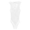Sywiyi Fishnet Bodysuit Teddy Babydoll Lingerie for Women Mesh Sheer One Piece Monokini Swimsuits White One Size view 4