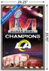 Trends International NFL Los Angeles Rams - Commemorative Super Bowl LVI Champions Team Logo Wall Poster, 34L x 22.4W, Barnwood Framed Version view 3