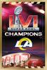 Trends International NFL Los Angeles Rams - Commemorative Super Bowl LVI Champions Team Logo Wall Poster, 34L x 22.4W, Gold Framed Version view 1