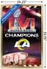 Trends International NFL Los Angeles Rams - Commemorative Super Bowl LVI Champions Team Logo Wall Poster, 34L x 22.4W, Gold Framed Version view 3