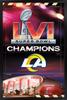Trends International NFL Los Angeles Rams - Commemorative Super Bowl LVI Champions Team Logo Wall Poster, 34L x 22.4W, Black Framed Version view 1