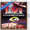 Trends International NFL Los Angeles Rams - Commemorative Super Bowl LVI Champions Team Logo Wall Poster, 34L x 22.4W, Mahogany Framed Version view 3