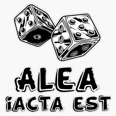Alea Iacta Est - The Die Is Cast - Julius Caesar Bumper Sticker Vinyl Decal 5"
