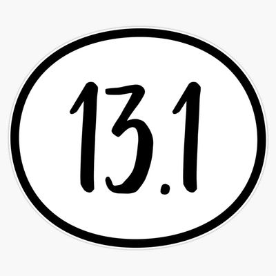 13.1 Half Marathon ! Exercise Fitness Runner Bumper Sticker Vinyl Decal 5"