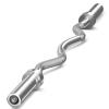 Elevens Olympic Barbell Training Curl Weight Bar 300 LBS Capacity, Chrome Workout Barbells Suitable for Home Gym Fitness Weightlifting, Hip Thrusts,Squats and LungesSilver/300LBS view 1