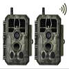2 Pack WiFi Trail Camera 64MP 1296P, 0.1s trigger time 100ft night vision motion activated waterproof IP66 Wireless App Controll Sends Picture to Cell Phone for Hunting Wildlife & Home Surveillance view 1