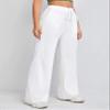 FACDIBY Wide Leg Sweatpants for Women Elastic High Waisted Drawstring Loose Pants with Pockets, White, XXL view 2