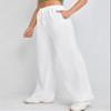FACDIBY Wide Leg Sweatpants for Women Elastic High Waisted Drawstring Loose Pants with Pockets, White, XXL view 3
