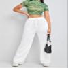 FACDIBY Wide Leg Sweatpants for Women Elastic High Waisted Drawstring Loose Pants with Pockets, White, XXL view 4