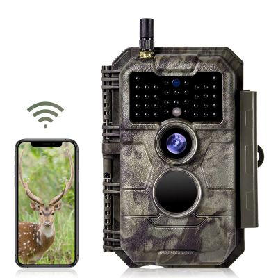 Folgtek WiFi Deer & Game Camera 32MP 1296P H.264 Video with App Bluetooth Control, No-Glowing Night Vision Motion Detection, IP66 Waterproof for Wildlife, Backyard Security