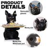 French Bulldog Gifts Statue Tray Organizer for Keys, Candy, Jewelry, Earrings, Entrance Piggy Bank - Modern Decor Resin French Bulldog Decor Entryway Table, Coffee Table, Office Desk, Home Decor view 3