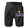 Men's Let's Go Brandon Beach Shorts Quick Dry Swim Trunks-Medium view 1
