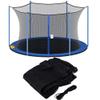 SPORTYOUTH Trampoline Netting Replacement Safety Enclosure for 14 ft 6 Straight Poles Round Frame Trampoline, Breathable Weather-Resistant Tear-Proof Netting with Adjustable Straps, NET ONLY view 1