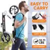 Hurtle Compact Kick Scooter for Teens, Folding Stand Kick Scooters with Adjustable Height, Alloy Anti-Slip Deck, 8 Wheels, Mud Guard Front Wheel, for Kids, Boys/Girls 8+-Year-Old, White view 4